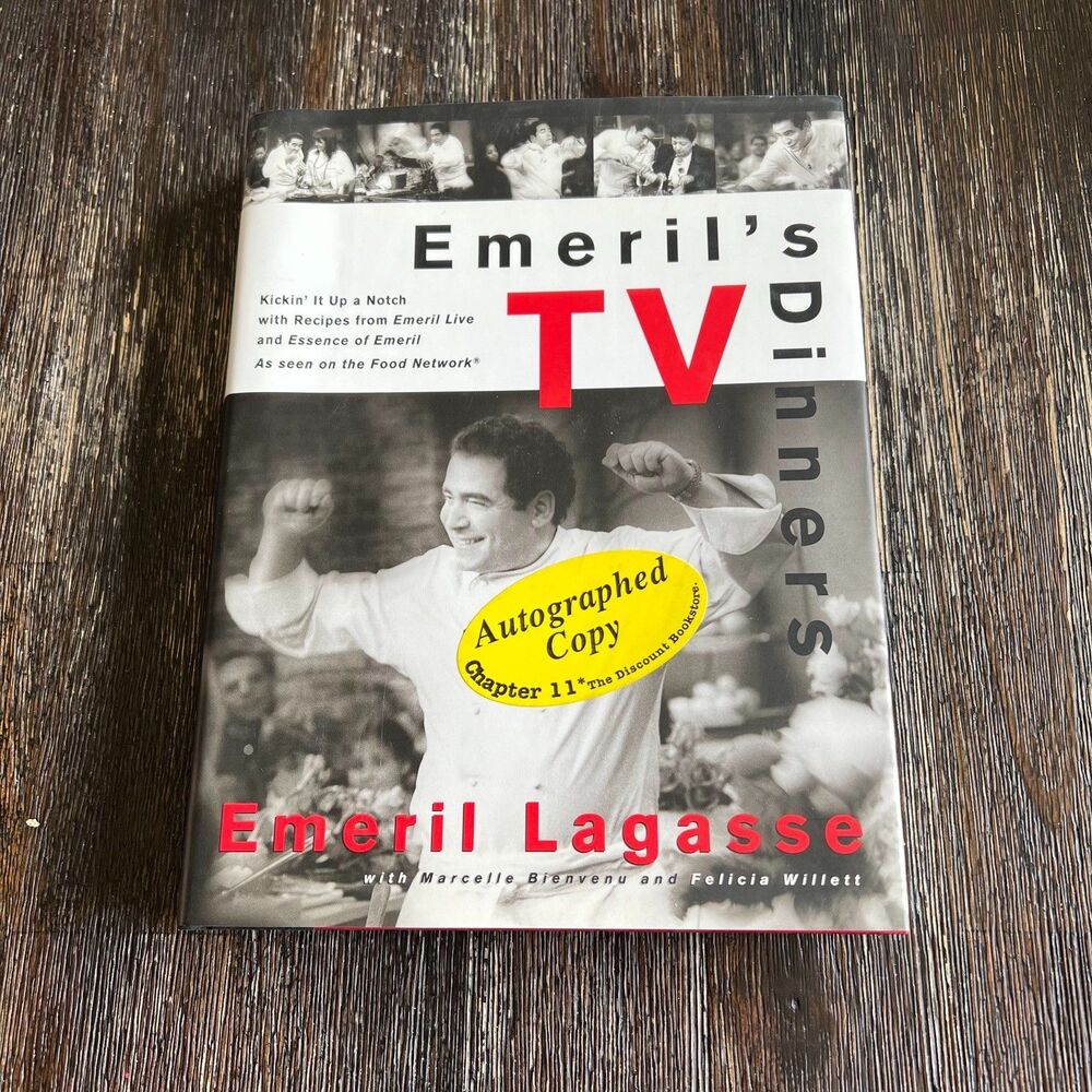 Emeril's TV Dinners Kickin It Up a Notch Emeril Lagasse Cookbook Signed